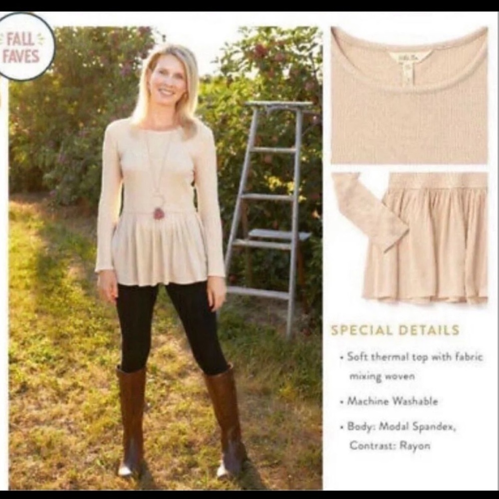 Matilda Jane Waffle Knit Long Sleeve Top XL